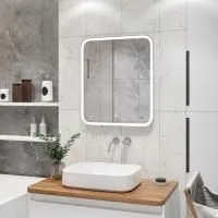 Зеркало для ванной с бесконтактным сенсором 600х700мм , регулируемая LED подсветка 6000K Reflexion MAGIC