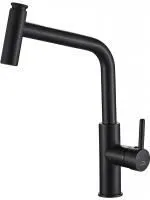 Смеситель для кухонной мойки Laveo Toro BAX_769D с выдвижным изливом черный