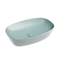 Умывальник Ceramicanova чаша накладная овальная (цвет Зеленый Матовый) Element 600x380x138мм