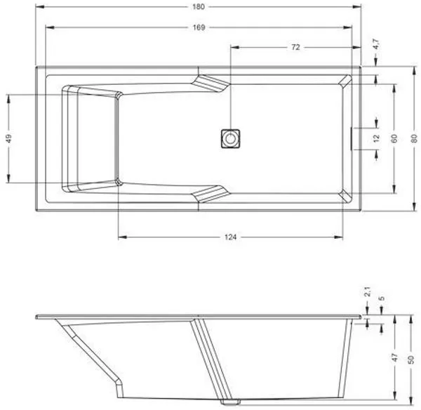 Акриловая ванна Riho Still Shower Riho Fall BR05C0500000000 180x80